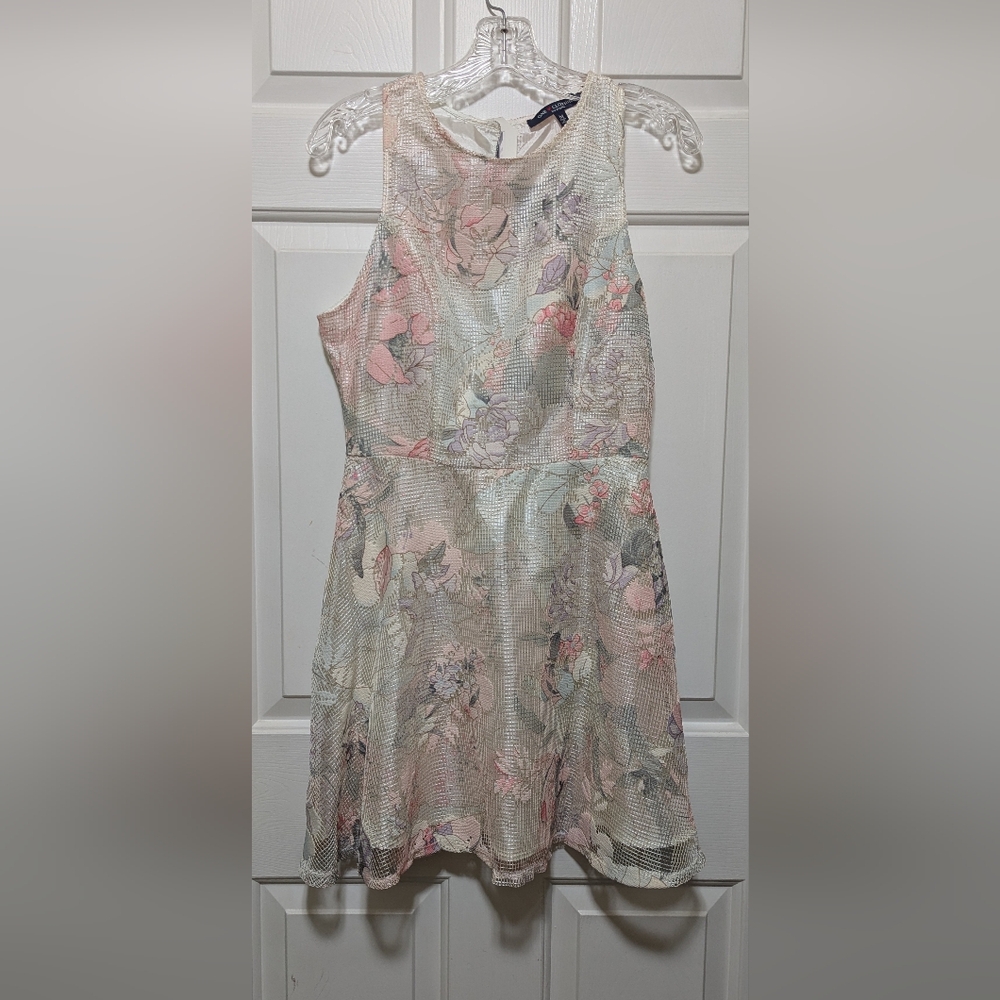 SZ Med (8/10) One Clothing Los Angeles Pastel Floral Print Mini Fit Flare Dress